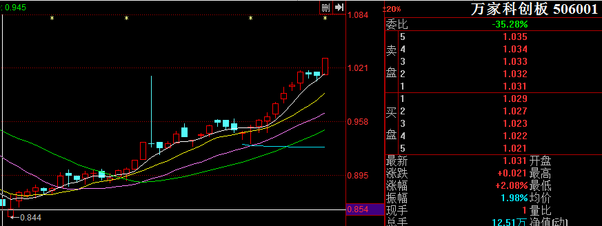 今年最牛封基--506001(持续涨回调小)率先回到春节后的高位.